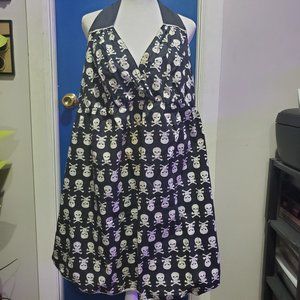 Torrid Skull Halter A-line Dress (Size 16)